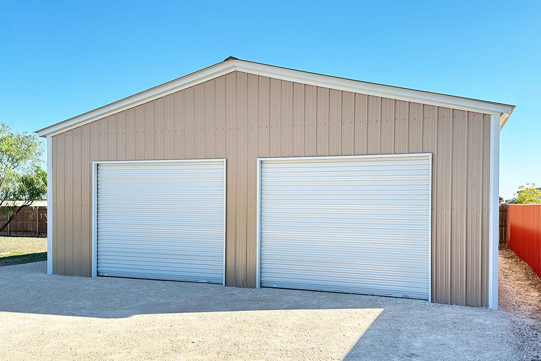30×40 Metal Garage w/ 2-Bays – A7 Buildings LLC